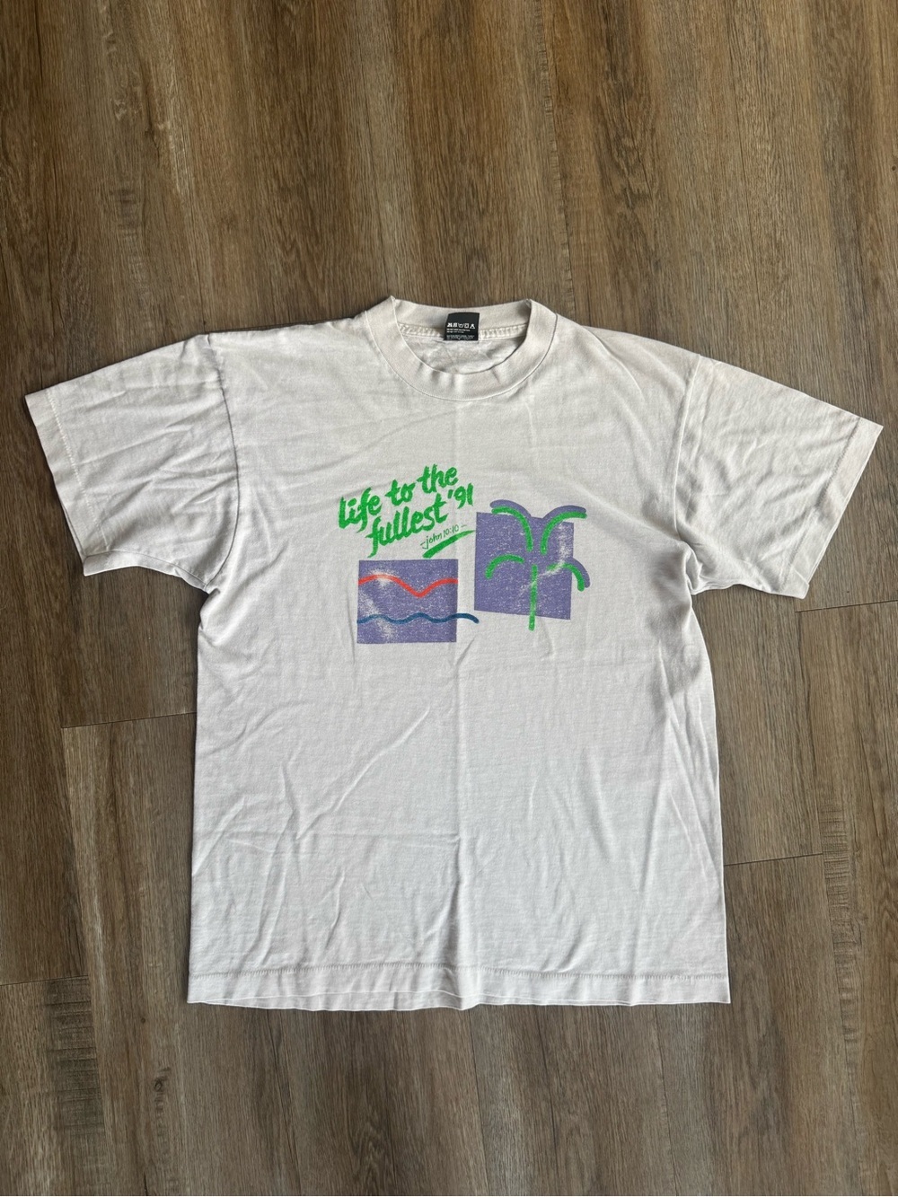 Vintage 90s Life To The Fullest ‘91 John 10:10 Single Stitch T-Shirt